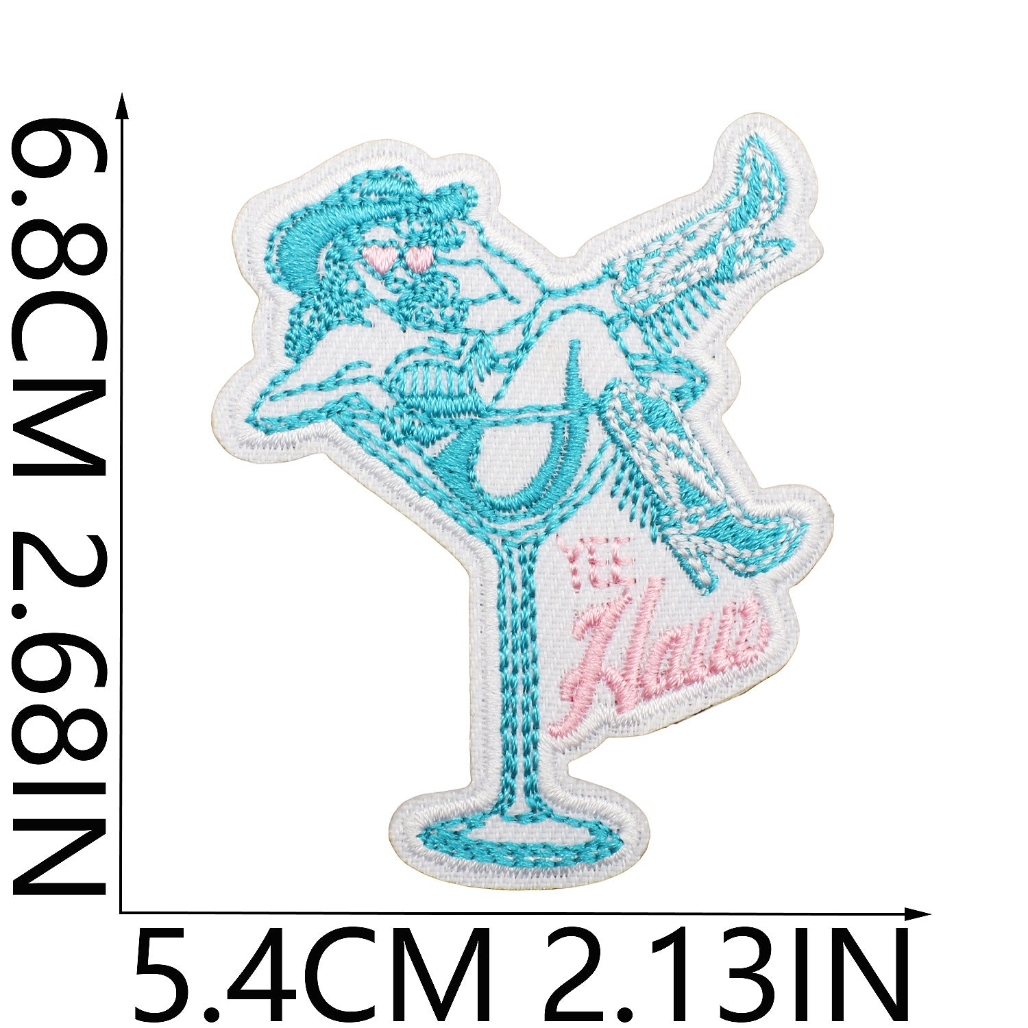 Wholesale Western Denim Embroidery Cloth Sticker FS